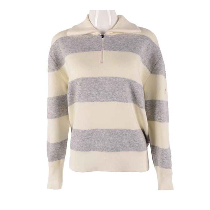 Long-Sleeved Half-Placket Pullover